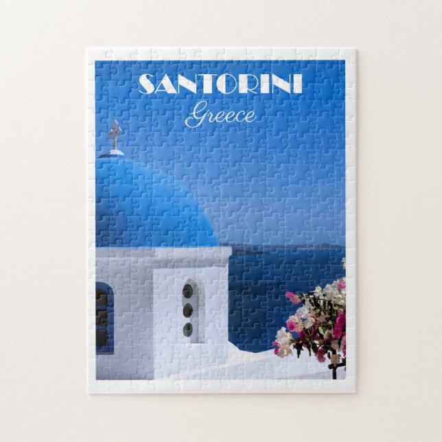 Puzzle Affiche de voyage Santorin, Grèce,  (Vertical)