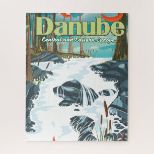 Puzzle Affiche de voyage sur le Danube en Europe
