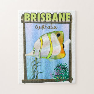 Puzzle Affiche de voyage tropical à Brisbane Australie