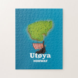 Puzzle Affiche de voyage Utøya Norvège