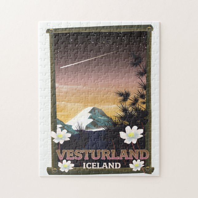 Puzzle Affiche de voyage Vesturland Islande (Vertical)