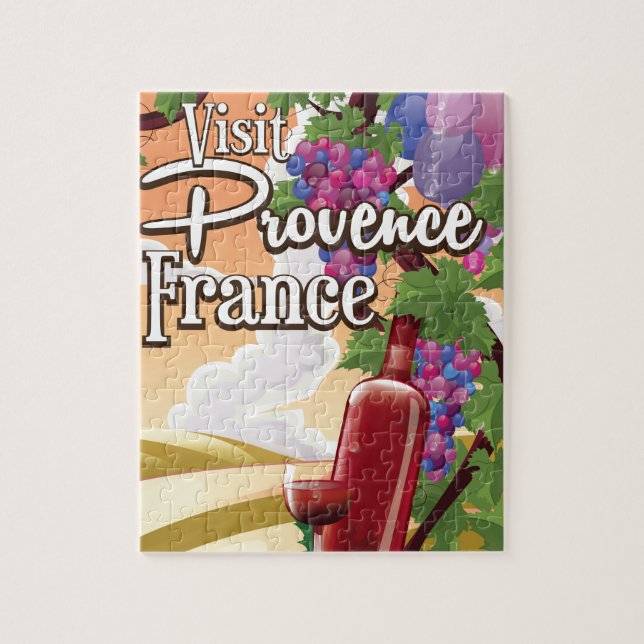 Puzzle Affiche de voyage vignoble Provence France (Vertical)
