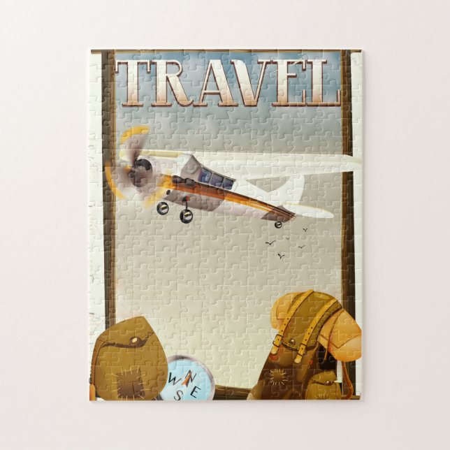 Puzzle Affiche de voyage vintage (Vertical)