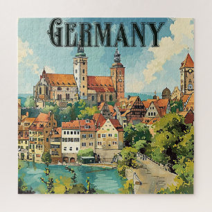 Puzzle Affiche de voyage vintage Allemagne