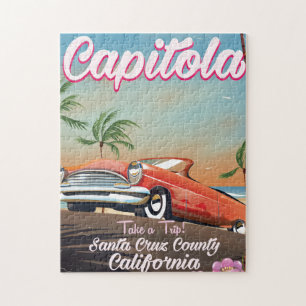 Puzzle Affiche de voyage vintage Capitola Californie