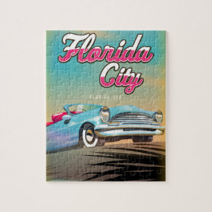 Puzzle Affiche de voyage vintage de Florida City