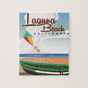 Puzzle Affiche de voyage vintage de Laguna Beach Californ