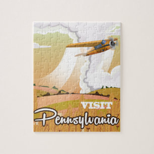 Puzzle Affiche de voyage vintage de Pennsylvanie