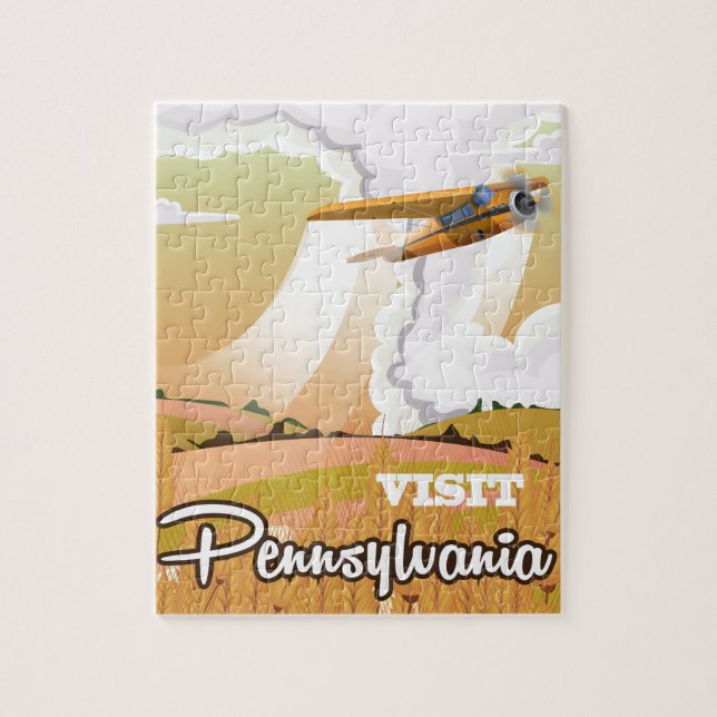 Puzzle Affiche de voyage vintage de Pennsylvanie (Vertical)