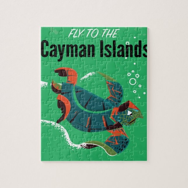 Puzzle Affiche de voyage vintage des îles Caïmans (Vertical)