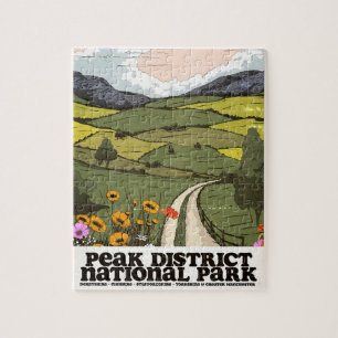 Puzzle Affiche de voyage vintage du parc national de Peak