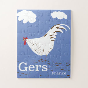 Puzzle Affiche de voyage vintage Gers France