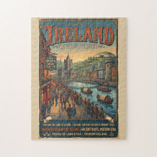 Puzzle Affiche de voyage vintage Irlande