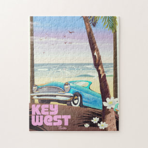 Puzzle affiche de voyage vintage key west florida