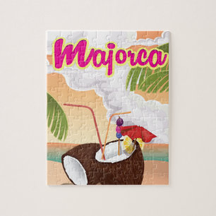 Puzzle affiche de voyage vintage majorque.