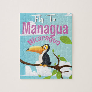 Puzzle Affiche de voyage vintage Managua, Nicaragua