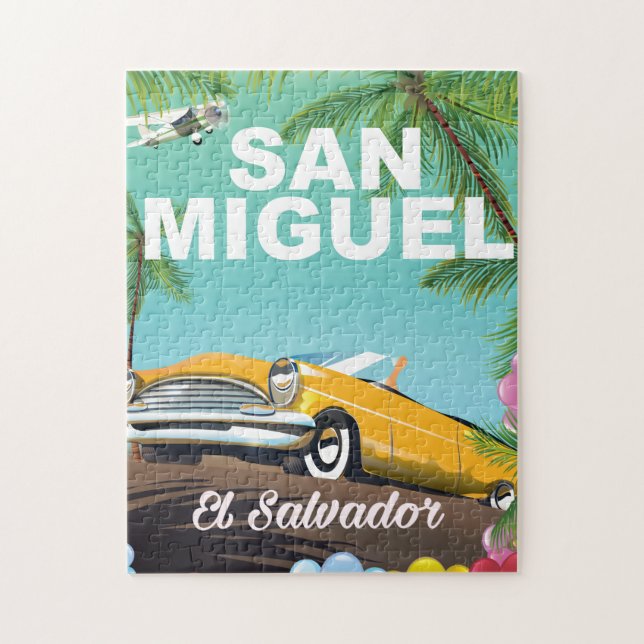 Puzzle Affiche de voyage vintage San Miguel El Salvador (Vertical)