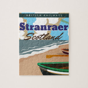 Puzzle Affiche de voyage vintage Stranraer Scotland
