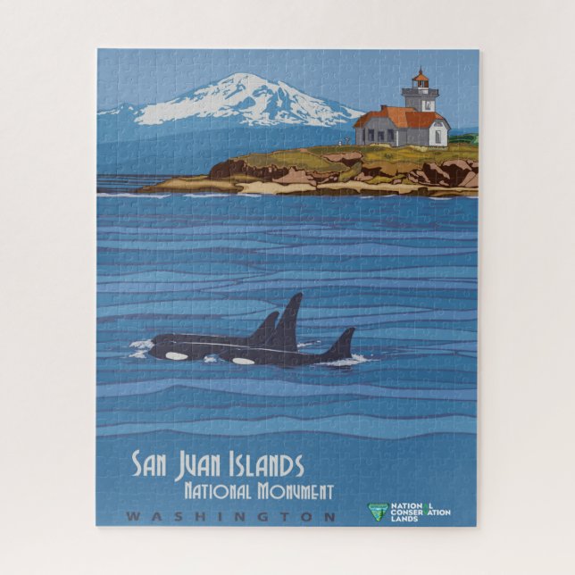 Puzzle Affiche du monument national des îles San Juan (Vertical)