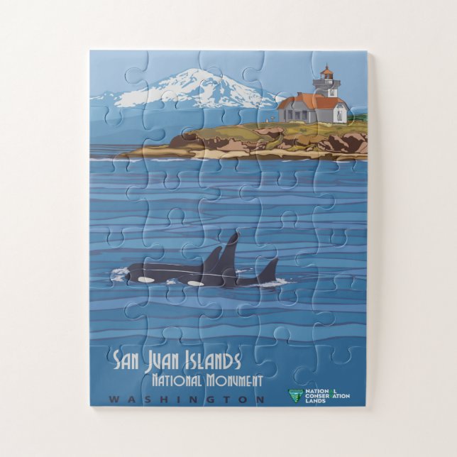 Puzzle Affiche du monument national des îles San Juan (Vertical)