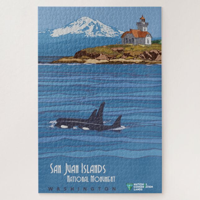 Puzzle Affiche du monument national des îles San Juan (Vertical)