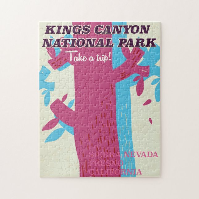 Puzzle affiche du parc national de Kings Canyon, Californ (Vertical)