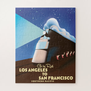Puzzle Affiche ferroviaire de Los Angeles à San Francisco
