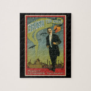 Puzzle Affiche Magique Vintage, Brush le Grand Magicien