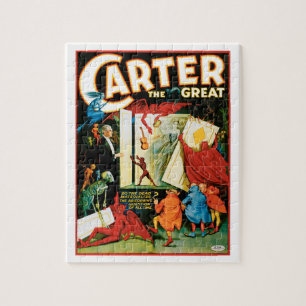 Puzzle Affiche Magique Vintage, Magicien Carter le Grand