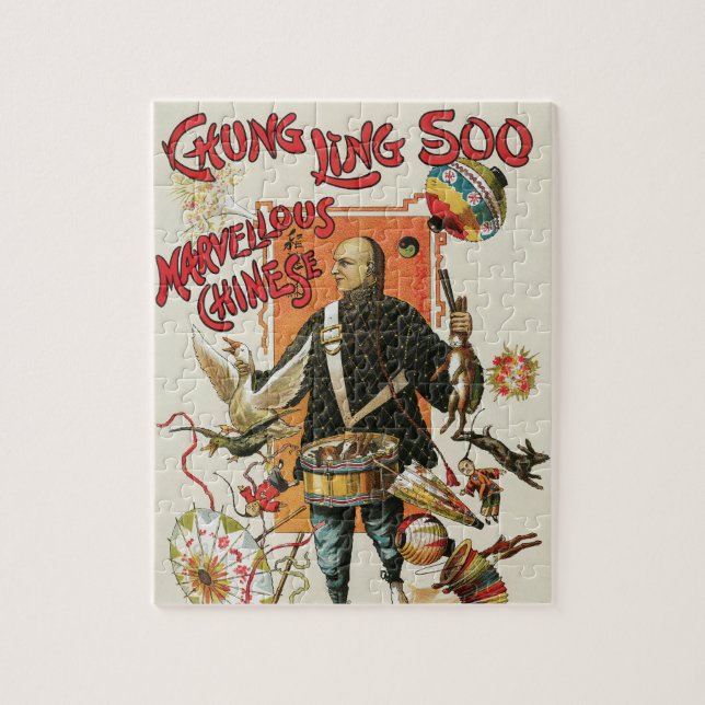 Puzzle Affiche Magique Vintage, Magicien Chung Ling Soo (Vertical)