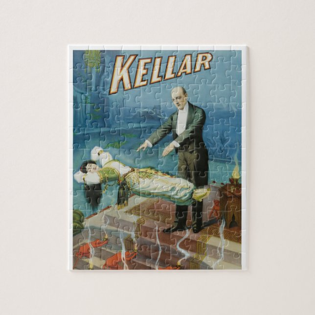 Puzzle Affiche Magique Vintage, Magicien Harry Kellar (Vertical)
