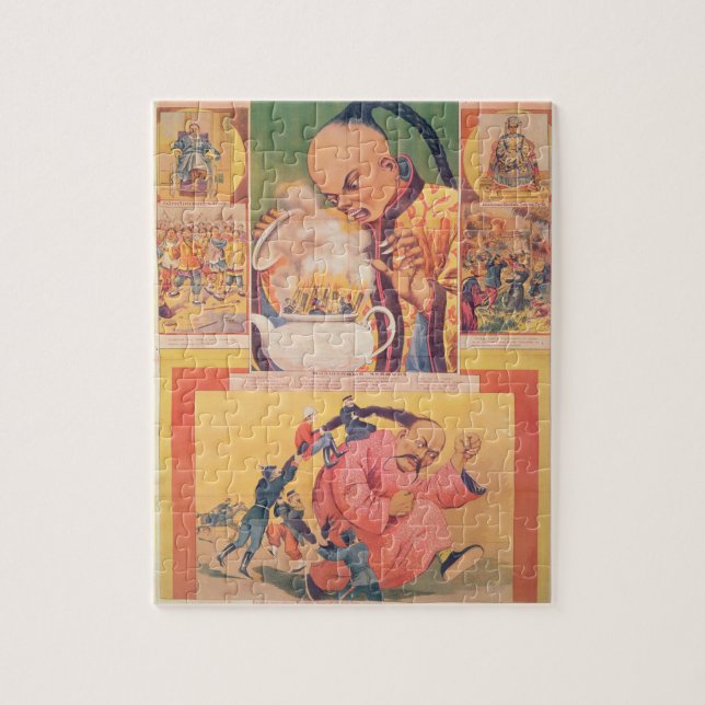 Puzzle Affiche russe comique ironisant les Européens dans (Vertical)