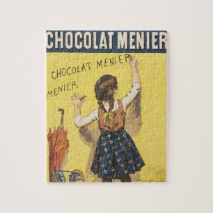 Puzzle Affiche vintage 1892 Chocolat Menier Jeune Fille f