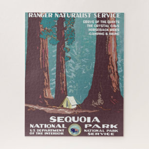 Puzzle Affiche vintage 1938 du Parc National de Sequoia