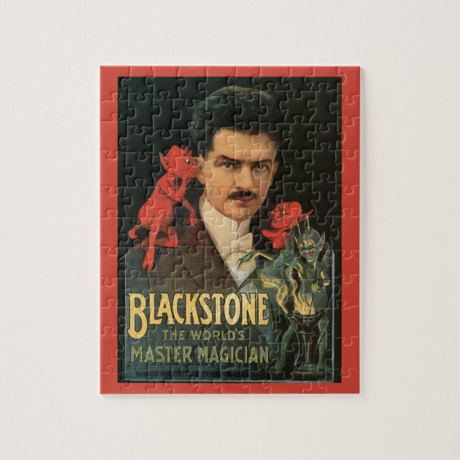 Puzzle Affiche vintage de magie, Grand magicien Blackston (Vertical)