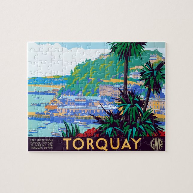 Puzzle Affiche vintage de Torquay (Horizontal)