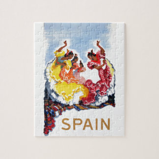 Puzzle Affiche vintage de voyage de danseurs de flamenco