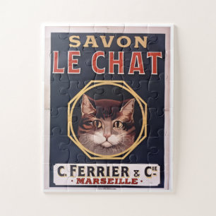 Puzzle "Affiche vintage Savon Le Chat"
