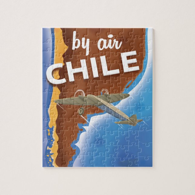 Puzzle Affiche Vintage voyage du Chili (Vertical)