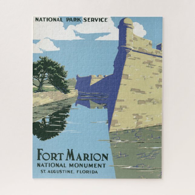 Puzzle Affiche Vintage voyage montrant Fort Marion (Vertical)