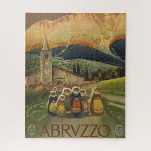 Puzzle Affiche Vintage voyage Pour Les Abruzzes, Italie.