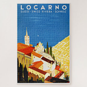 Puzzle Affiche Vintage voyage suisse de Locarno Riviera