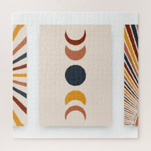 Puzzle Affiches Abstraites de la lune Sun Boho