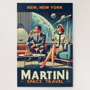 Puzzle Affiches de voyage dans l'espace Martini, New York