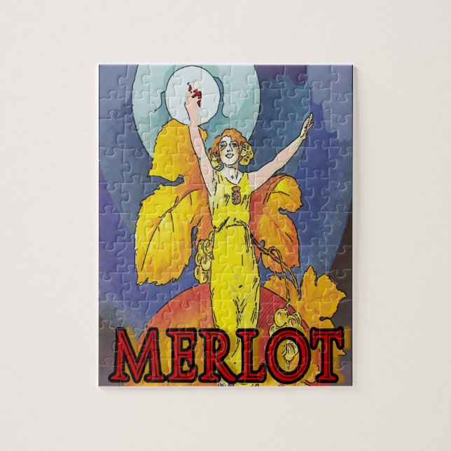 Puzzle Affiches vintages sur la Merlot de Vins (Vertical)