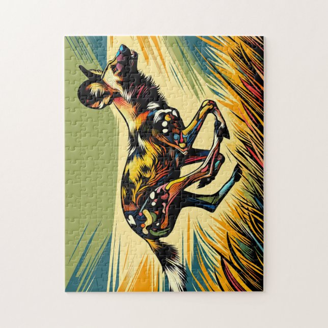 Puzzle africain du chien sauvage (Vertical)