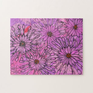 Puzzle African Daisy Cape Daisies Fleurs roses Art Floral