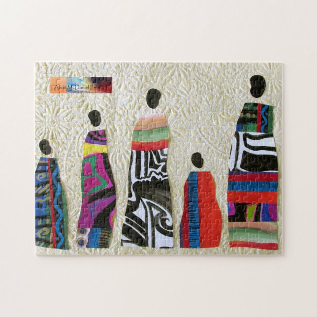 Puzzle African Family Collage by Alicia McDaniel Fine Art (Horizontal)