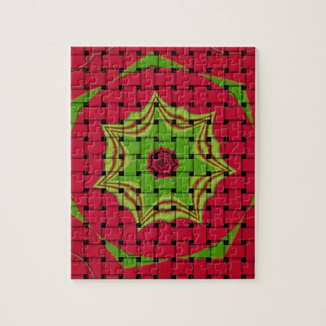 Puzzle African Lovely Design rouge tissé (Vertical)