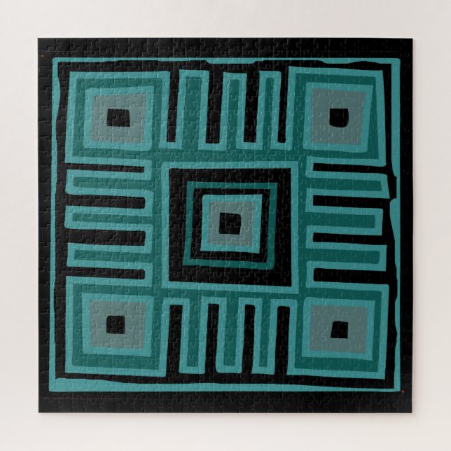Puzzle African mud cloth pattern (Vertical)